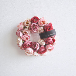 mini wreath 薔薇 18cm ★ antique rose 1枚目の画像