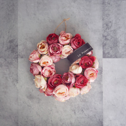 mini wreath 薔薇 18cm ★ antique rose 2枚目の画像