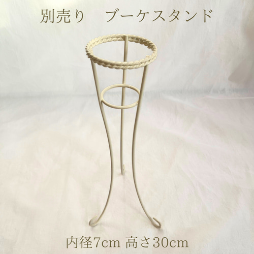 スイートピーとバラのホワイトブーケ 白い花 前撮り 結婚式