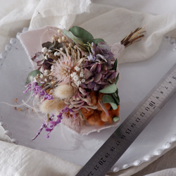 秋色紫陽花とセルリアのドライフラワーブーケ 5枚目の画像