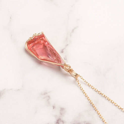 シエラ産 アンダラクリスタル ラズベリー ハートオブゴッドウィズイン