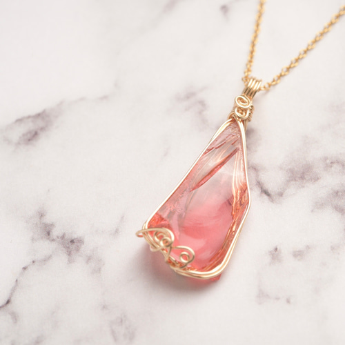 シエラ産 アンダラクリスタル ラズベリー ハートオブゴッドウィズイン