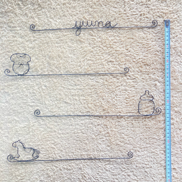 ワイヤーアート　マンスリーフォト　マンスリーフォトフレーム　壁飾り　おしゃれ　虫ピン付き 3枚目の画像