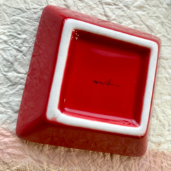 オイシヰおにぎり　豆皿(赤) 6枚目の画像