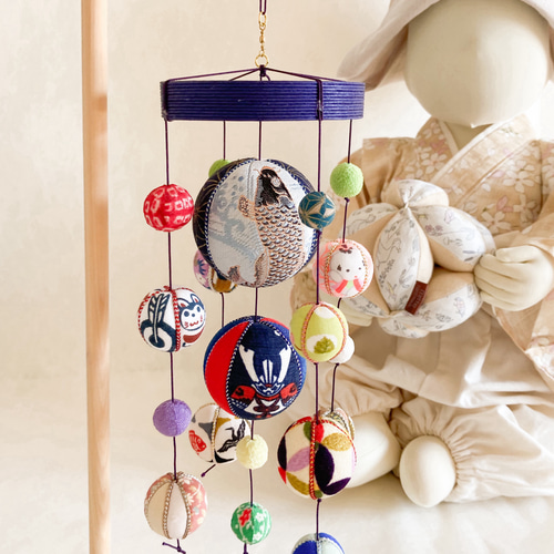 木目込み毱鞠まり吊るし飾り