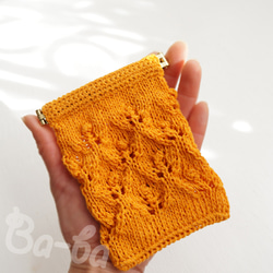 ばあば♫ 透かし編みのバネがま（oranssi kukka・B11） 6枚目の画像