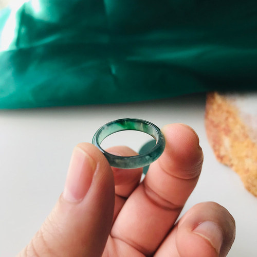 本翡翠リング 指輪 グァテマラ産 13号