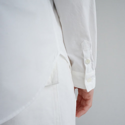 コットンラグランプルオーバーシャツ/white 11枚目の画像
