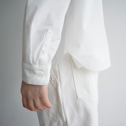 コットンラグランプルオーバーシャツ/white 8枚目の画像