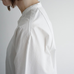 コットンラグランプルオーバーシャツ/white 9枚目の画像