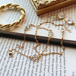 《お得な2点セット/4月誕生石》14KGF/ CRYSTAL MARQUISE DESIGN BRACELETS 9枚目の画像