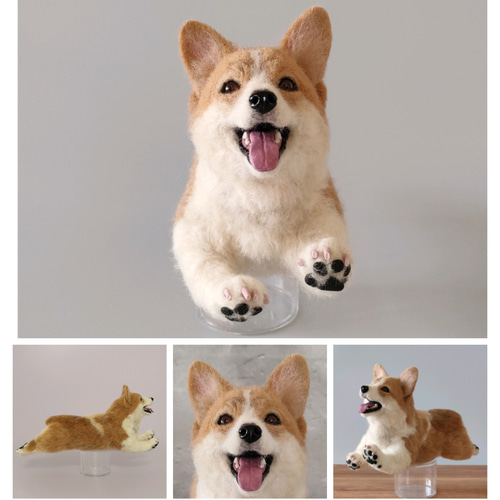 コーギーちゃん親子✩︎羊毛フェルト