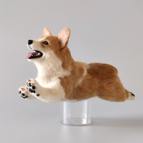 羊毛フェルト 犬 コーギー 羊毛フェルト 犬 コーギー ウェルシュ・コーギー 犬フィギュア