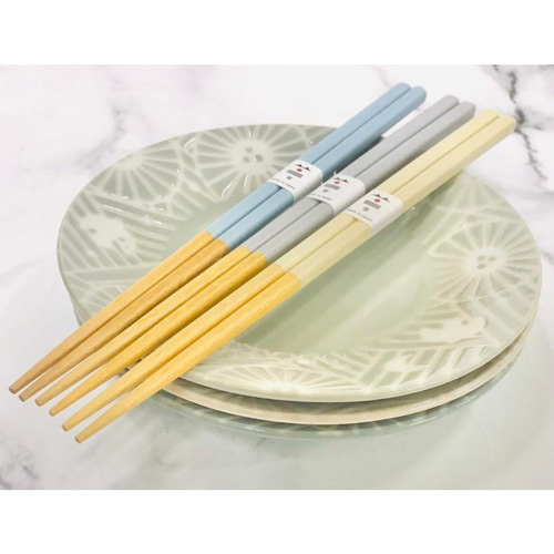 若狭塗箸 パステルカラー 5膳セット 全5色 23cm 家庭用食洗器対応