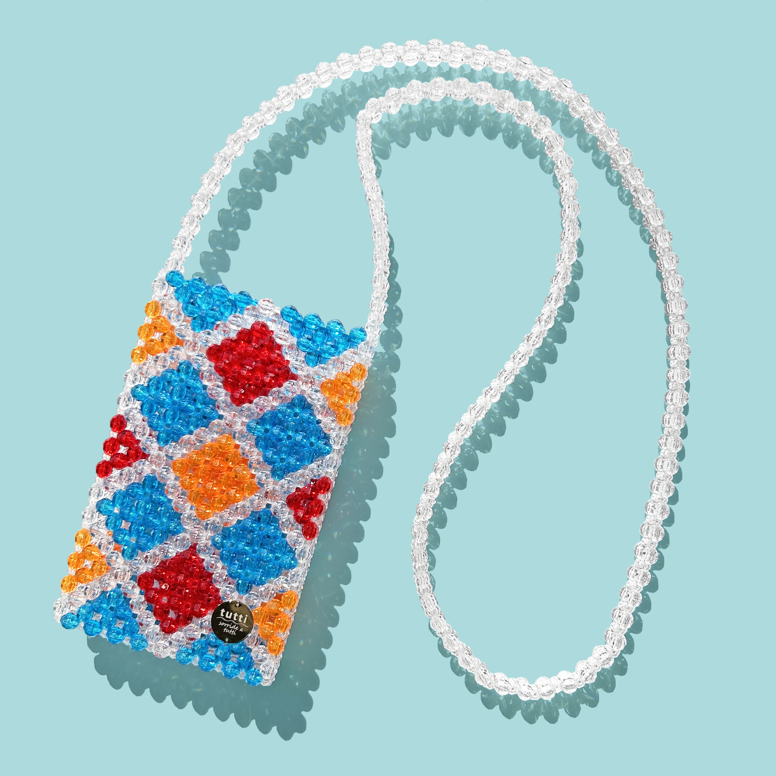 スマホショルダー　Candy Diamond　ビーズバッグ