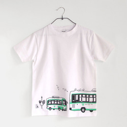 神戸市交通局コラボ　おとなTシャツ　ホワイト（神戸市バス） 2枚目の画像