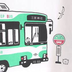 神戸市交通局コラボ　おとなTシャツ　ホワイト（神戸市バス） 5枚目の画像