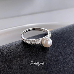 クラシカルパールリング silver925 大人 カジュアル シンプル 高見え