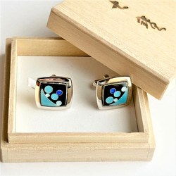 Planet Cloisonné 袖扣 (Cufflinks) 純銀金屬景泰藍 第4張的照片