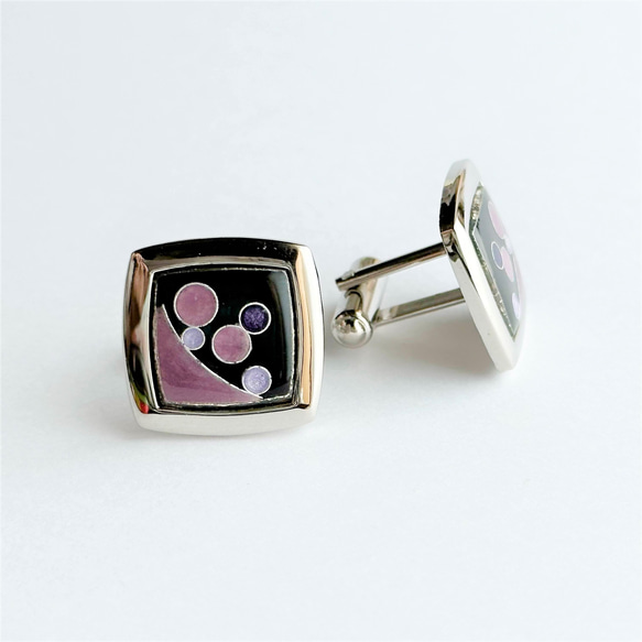 Planet Cloisonné 袖扣 (Cufflinks) 純銀金屬景泰藍 第10張的照片