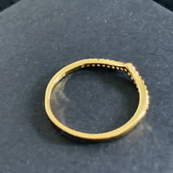 [SALE]リング 指輪 レディース シルバー925 V字ラインリング 細見せリング ゴールドカラー 10枚目の画像