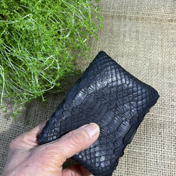 イタリア蛇革袋縫いミニダブル財布 8枚目の画像