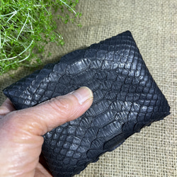 イタリア蛇革袋縫いミニダブル財布 12枚目の画像