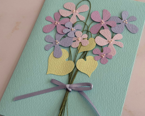 SE-06】ハンドメイドメッセージカード | スミレ メッセージカード