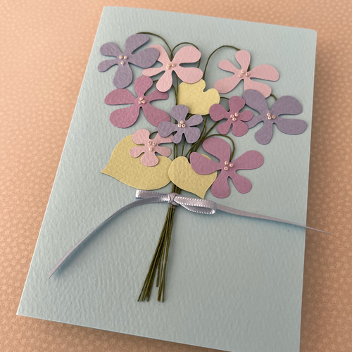 SE-06】ハンドメイドメッセージカード | スミレ メッセージカード