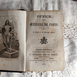 【アンティーク洋書】Office de la quinzaine de Pâques, 1876 :表紙黒十字架 7枚目の画像