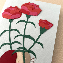 【SE-10】ハンドメイドメッセージカード  |  母の日 ｜ カーネーションの花束を 6枚目の画像