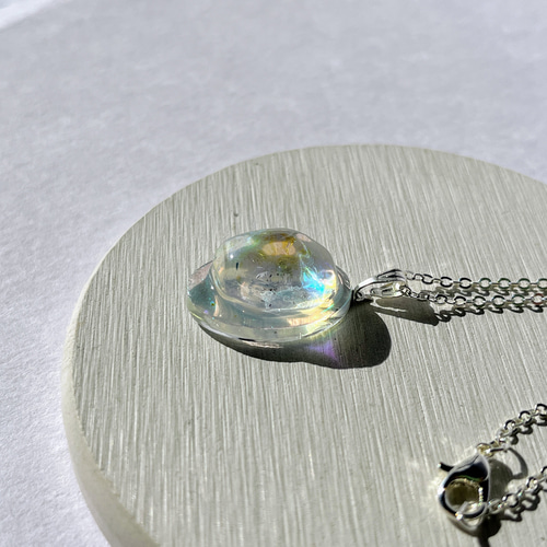 旅人の宝石「蒼の国の物語」 蓄光宇宙レジン3点ネックレスセット 蒼の国の物語」蓄光宇宙レジン 3点セットネックレス（バラ売り不可