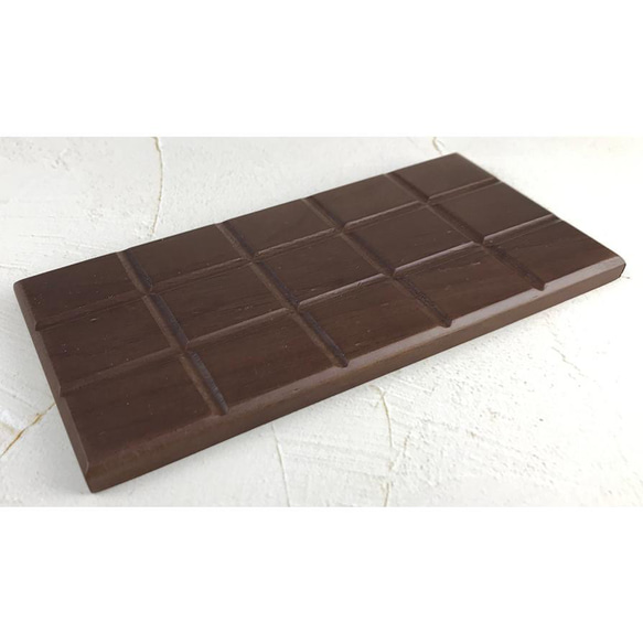 木製 板チョコレート型トレー ビター 15ｘ7ｘ0.8cm こげ茶 ブラウン ナチュラル 天然素材 無地 軽量 2枚目の画像