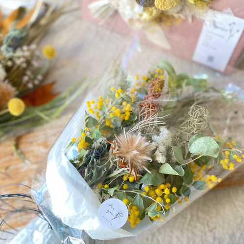 パールアカシア ミモザ スワッグアンティーク