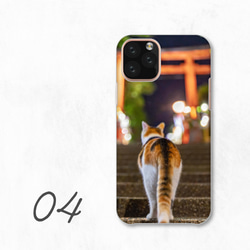 節慶神社鳥居印花貓可愛日本智慧型手機保護殼相容於所有型號後背式硬殼 NLFT-HARD-a006 第6張的照片
