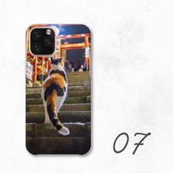 節慶神社鳥居印花貓可愛日本智慧型手機保護殼相容於所有型號後背式硬殼 NLFT-HARD-a006 第9張的照片