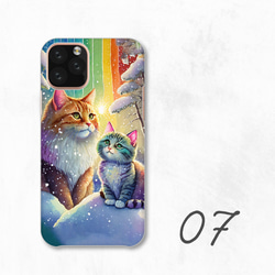 Sunny Snow Cat Genki 彩虹閃亮智慧型手機保護殼相容於所有型號後背式硬殼 NLFT-HARD-a013 第9張的照片