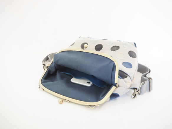 PERKINS INVENT≪グレー≫　がまぐち2wayショルダーバッグ 