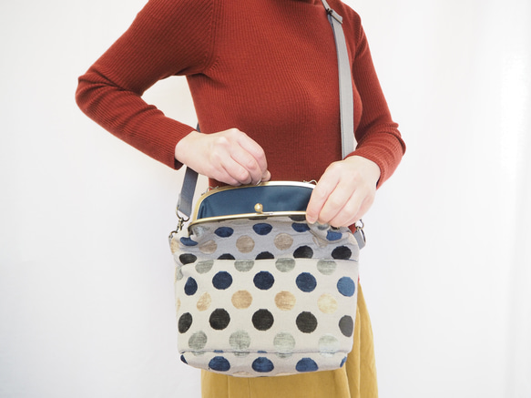 PERKINS INVENT≪グレー≫　がまぐち2wayショルダーバッグ 