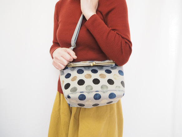 PERKINS INVENT≪グレー≫　がまぐち2wayショルダーバッグ 