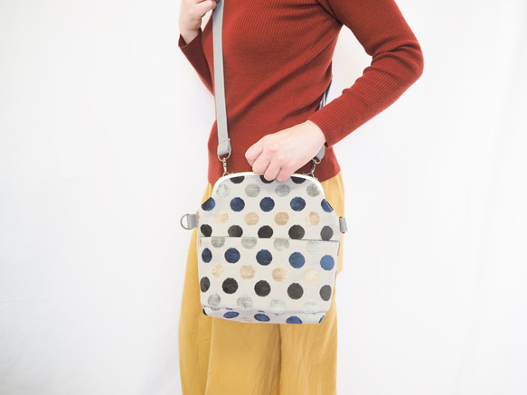 PERKINS INVENT≪グレー≫　がまぐち2wayショルダーバッグ 