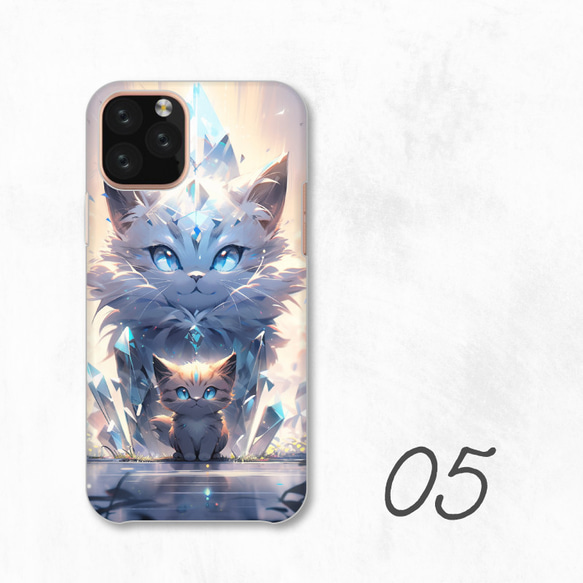 Cat Cat 水晶成人可愛智慧型手機保護殼相容於所有型號後背硬殼 NLFT-HARD-a091 第7張的照片