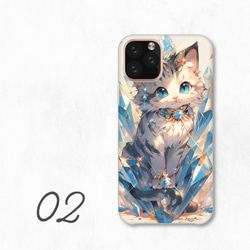 Cat Cat 水晶成人可愛智慧型手機保護殼相容於所有型號後背硬殼 NLFT-HARD-a091 第4張的照片