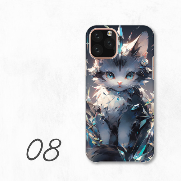 Cat Cat 水晶成人可愛智慧型手機保護殼相容於所有型號後背硬殼 NLFT-HARD-a091 第10張的照片