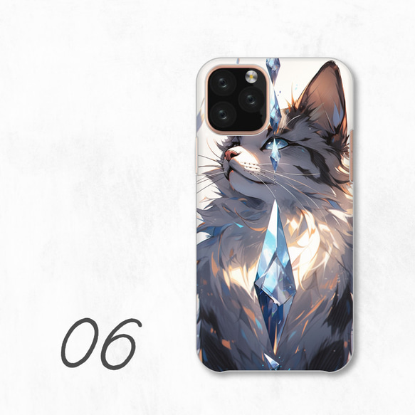Cat Cat 水晶成人可愛智慧型手機保護殼相容於所有型號後背硬殼 NLFT-HARD-a092 第8張的照片