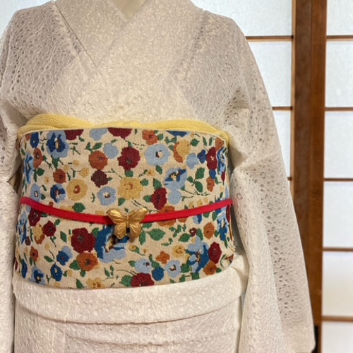 花柄 ジャガード大人兵児帯 和装小物(帯・半襟) 恋すてふ 通販 花柄 ジャガード大人兵児帯 和装小物(帯・半襟) 恋すてふ 通販