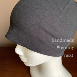 送料無料＊handmade春色レイヤードコットンベレー帽（アンダーキャップ付の2枚セット）ケア帽子　ケアキャップ 6枚目の画像