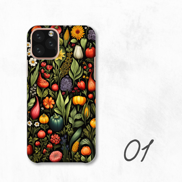Vegetables 混合蔬菜植物智慧型手機殼 相容於所有型號後背式硬殼 NLFT-HARD-a114 第3張的照片