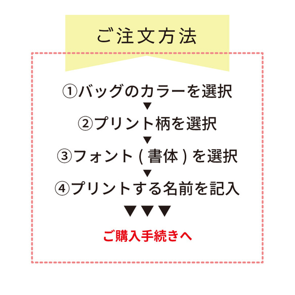 【選べるプリント】名入れ 巾着バッグ(中) 上履き入れ 上履き袋 上靴入れ 上靴袋  給食袋 巾着 入園準備 入学準備 7枚目の画像