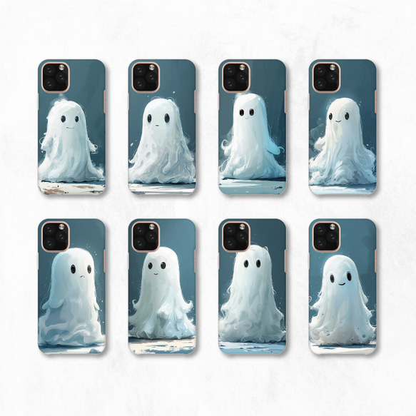 幽靈可愛幽靈幻想兼容所有型號智慧型手機保護殼後蓋式硬殼 NLFT-HARD-a156 第2張的照片